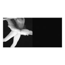 Ballet - danse - ballerine 9 - noir et blanc photocarte
