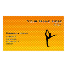 Ballet jaune-orange modèle de carte de visite