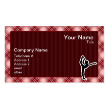 Ballet rouge de plaid cartes de visite professionnelles