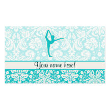 Ballet turquoise carte de visite