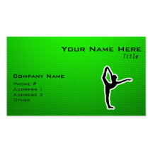 Ballet vert modèles de cartes de visite