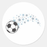 Ballon de football de vol avec des étoiles autocollants