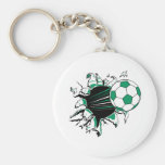 ballon de football déchirant porte-clef