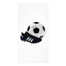 Ballon de football et crampons photocarte customisée