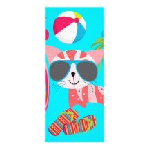 Ballon de plage mignon de lunettes de soleil de ch invitations