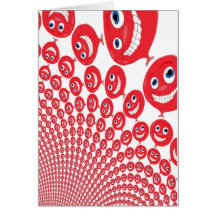 Ballon de sourire de joyeux anniversaire carte de vœux
