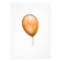 Ballon orange cartons d'invitation