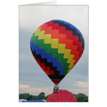 Ballon !   Zigzag coloré ! Carte De Vœux