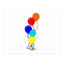 Ballons d'anniversaire carte postale