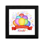 Ballons d'anniversaire et boîte-cadeau de bannière coffret cadeau