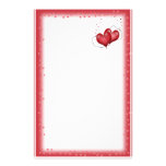 Ballons de coeur avec de petits coeurs motifs pour papier à lettre