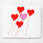 Ballons de coeur de Valentine Tapis De Souris