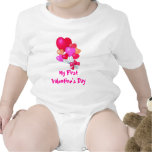 ballons de coeur, ma première Saint-Valentin Bodies Pour Bébé