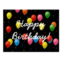 Ballons de joyeux anniversaire cartes postales