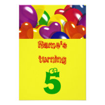 Ballons de la partie des enfants "tout âge " invitations