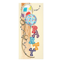 Ballons et scintillement invitations personnalisées