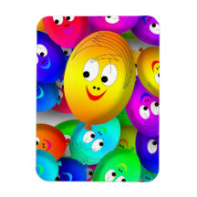 ballons heureux magnets en rectangle
