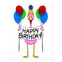 Ballons lunatiques de joyeux anniversaire de flama cartes postales