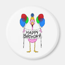 Ballons lunatiques de joyeux anniversaire de flama aimant