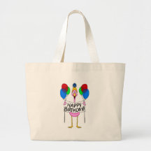 Ballons lunatiques de joyeux anniversaire de flama sac fourre-tout