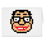 Ballot de geek de pixel carte de vœux