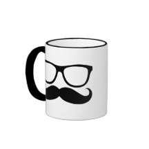 Ballot de moustache tasse à café