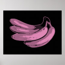 Banane graphique rose affiches