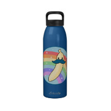 Banane mignonne de moustache bouteilles d'eau