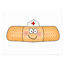 Bandage d'aide de bande de Whimsicla avec le chape Carte Postale
