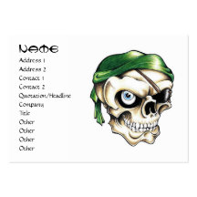 Bandana frais de crâne de pirate de symbole de tat carte de visite