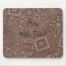 Bandana occidental Mousepad de Brown de style Tapis De Souris