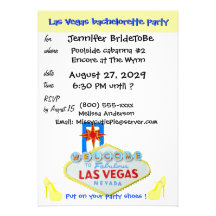 Bande de Bachelorette Las Vegas Invitations