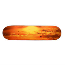 Bande de coucher du soleil planche à roulette