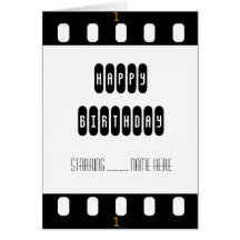Bande de film de star de cinéma avec la carte d'an