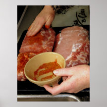 Bande de frottement d'épice de rôti de porc posters