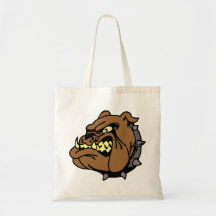 Bande dessinée anglaise de bouledogue sacs fourre-tout