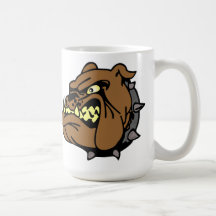 Bande dessinée anglaise de bouledogue tasse