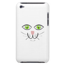 Bande dessinée aux yeux verts de visage de chat coque iPod touch 