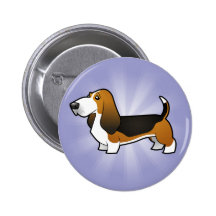 Bande dessinée Basset Hound Badges Avec Agrafe