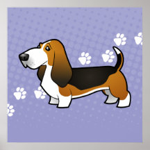 Bande dessinée Basset Hound Poster