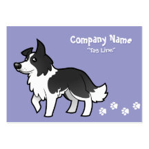Bande dessinée border collie cartes de visite personnelles