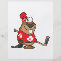 bande dessinée canadienne idiote de castor d'hocke prospectus personnalisés