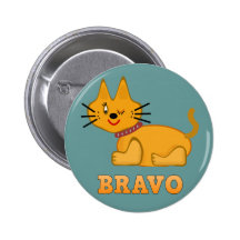 Bande dessinée courageuse de bravo de tigre de pet badge