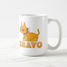Bande dessinée courageuse de bravo de tigre de pet tasses à café