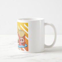 Bande dessinée d'aliments de préparation rapide tasses