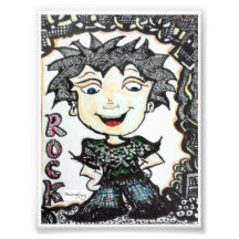 Bande dessinée de balancier d'ACEO 4x5.4 avec l'ar Photos Sur Toile