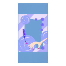 BANDE DESSINÉE DE BLEUS DE SPA DE MODE DE BEAUTÉ D CARTES AVEC PHOTO