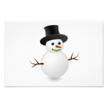 Bande dessinée de bonhomme de neige photos sur toile