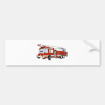 Bande dessinée de camion de pompiers de crochet et autocollant pour voiture