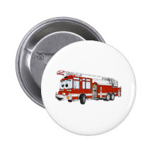 Bande dessinée de camion de pompiers de crochet et pin's